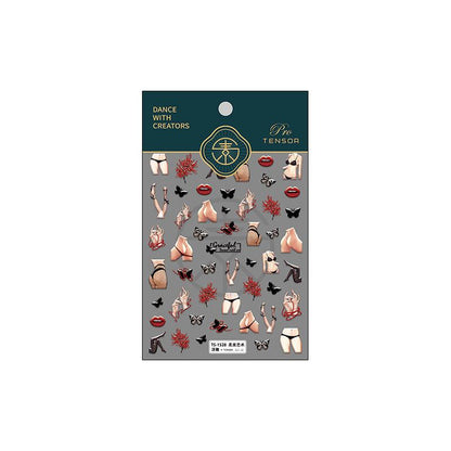 NailMAD Nail Art Stickers Adhesive Slider Body Art Embossed Sticker Decals - Nail MAD