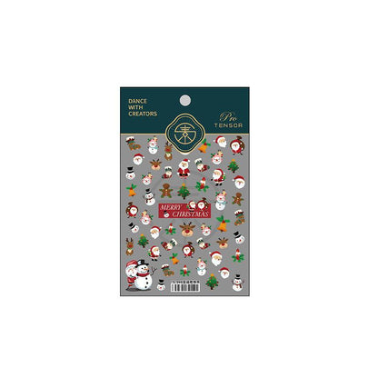 NailMAD Nail Art Stickers Adhesive Slider Christmas Snowman Embossed Sticker Decals - Nail MAD