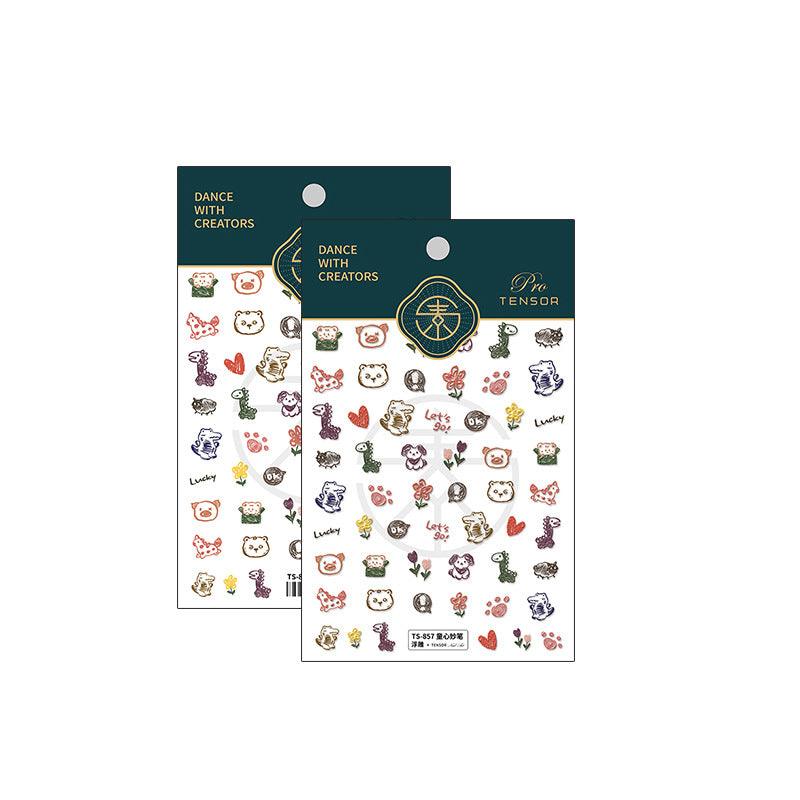 NailMAD Nail Art Stickers Adhesive Slider Graffiti Animal Sticker Decals - Nail MAD