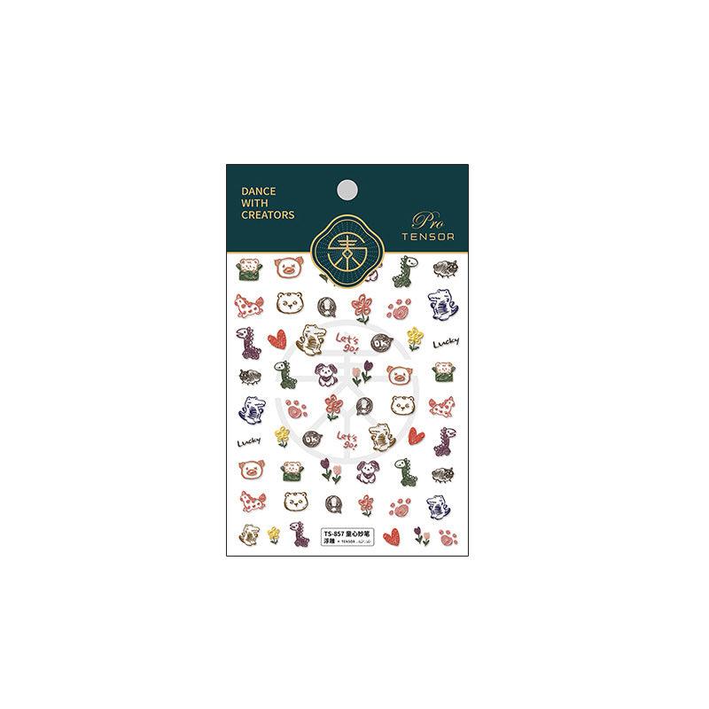 NailMAD Nail Art Stickers Adhesive Slider Graffiti Animal Sticker Decals - Nail MAD