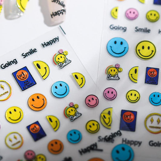 NailMAD Nail Art Stickers Adhesive Slider Smile Sticker Decals - Nail MAD