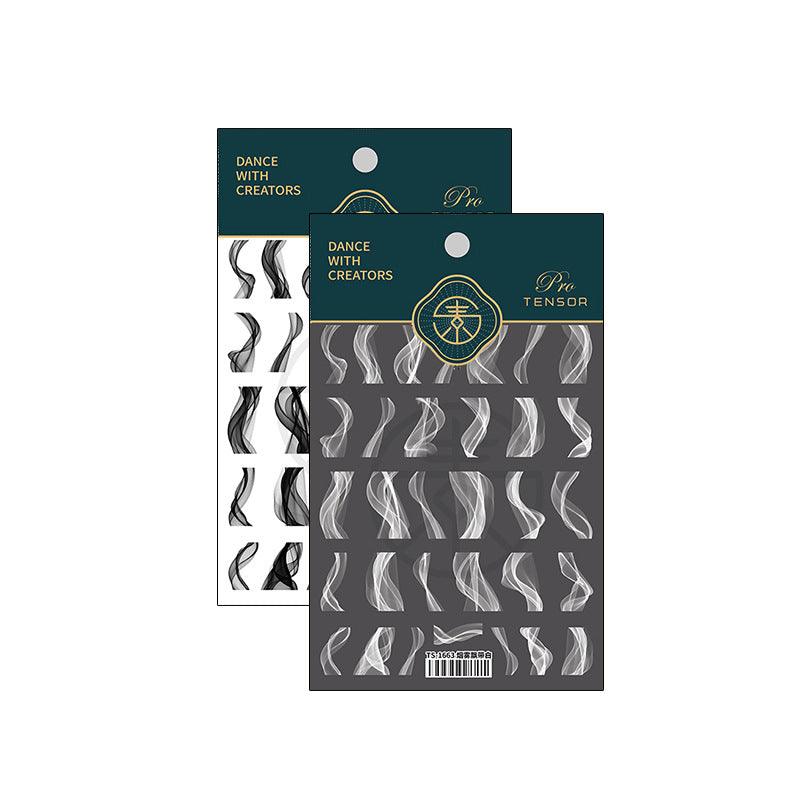 NailMAD Nail Art Stickers Adhesive Slider Smoke Shape Sticker Decals - Nail MAD