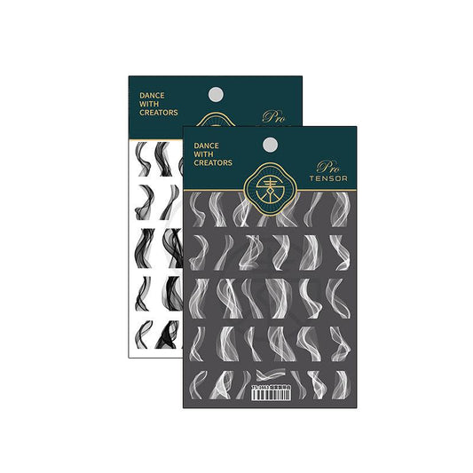 NailMAD Nail Art Stickers Adhesive Slider Smoke Shape Sticker Decals - Nail MAD