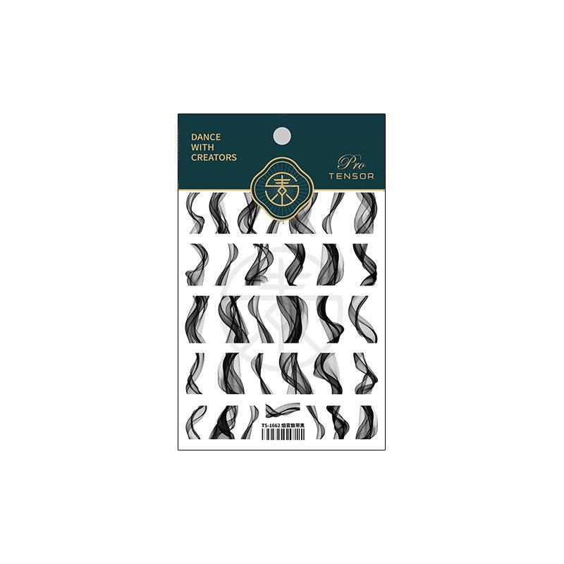 NailMAD Nail Art Stickers Adhesive Slider Smoke Shape Sticker Decals - Nail MAD
