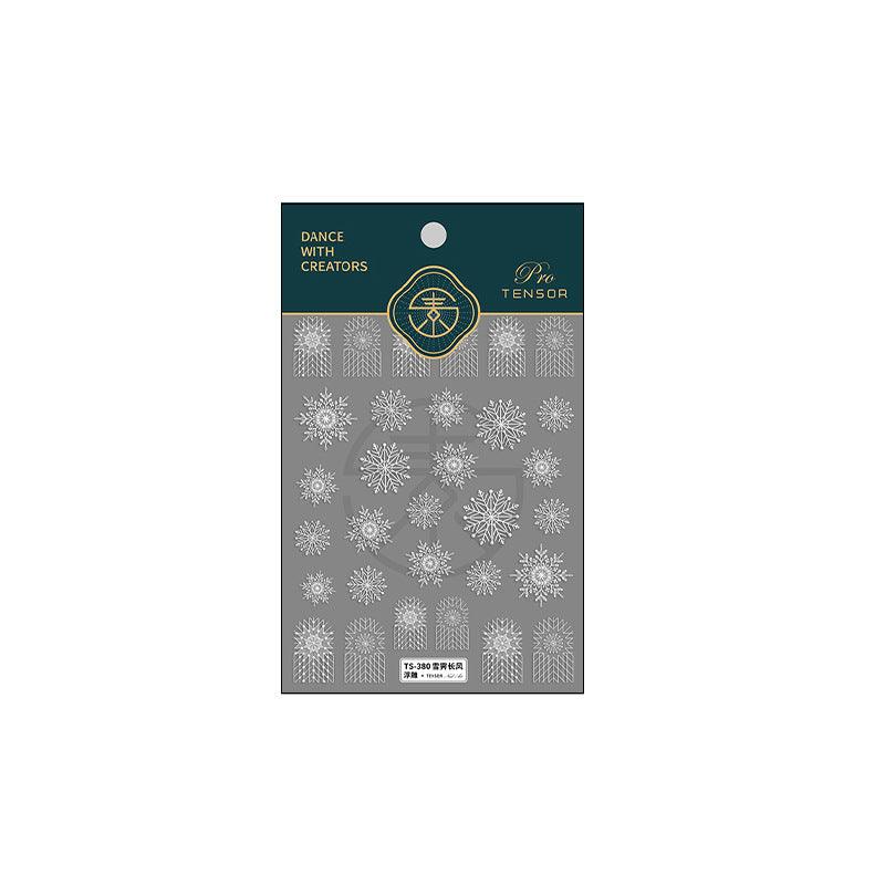 NailMAD Nail Art Stickers Adhesive Slider Snowflake Embossed Sticker Decals - Nail MAD