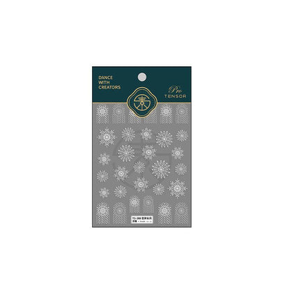 NailMAD Nail Art Stickers Adhesive Slider Snowflake Embossed Sticker Decals - Nail MAD
