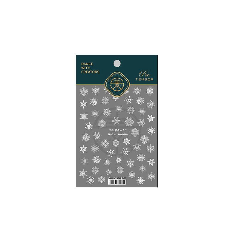 NailMAD Nail Art Stickers Adhesive Slider Snowflake Embossed Sticker Decals - Nail MAD