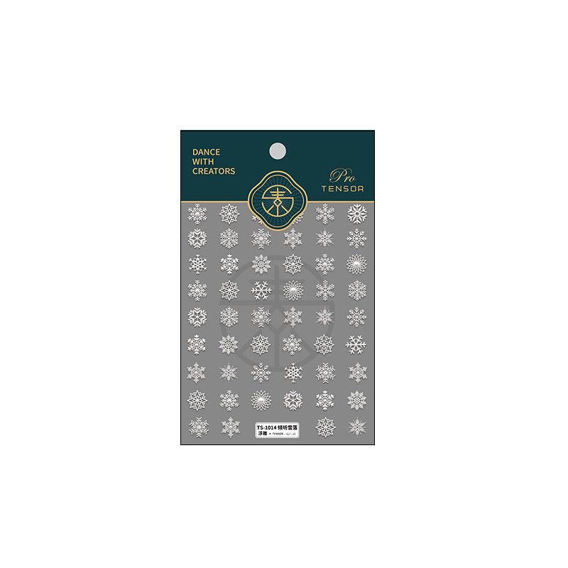 NailMAD Nail Art Stickers Adhesive Slider Snowflake Embossed Sticker Decals - Nail MAD