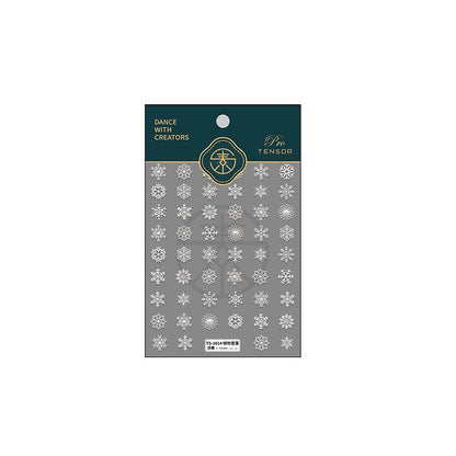 NailMAD Nail Art Stickers Adhesive Slider Snowflake Embossed Sticker Decals - Nail MAD