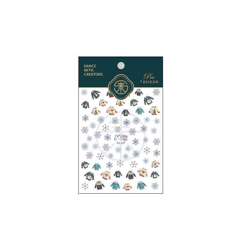 NailMAD Nail Art Stickers Adhesive Slider Snowflake Embossed Sticker Decals - Nail MAD