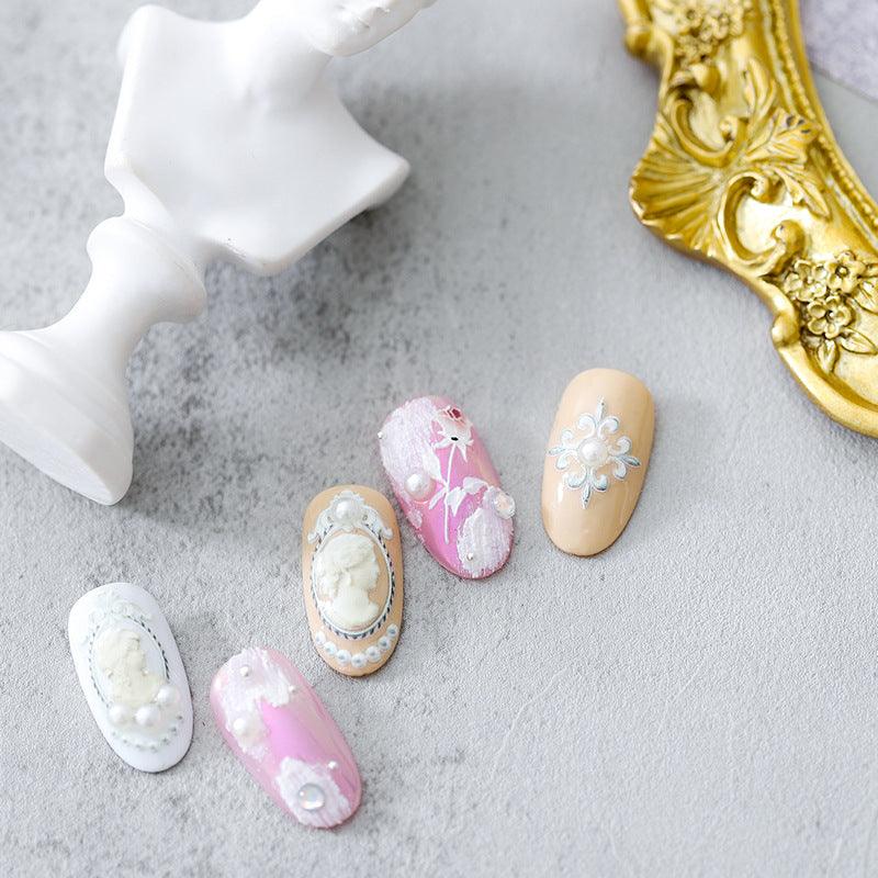 NailMAD Nail Art Stickers Adhesive Slider Vintage Angel Embossed Sticker Decals - Nail MAD