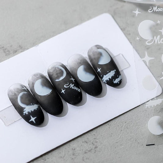 NailMAD Nail Art Stickers Adhesive Star Moon 3D Sticker Decals TS1056 - Nail MAD