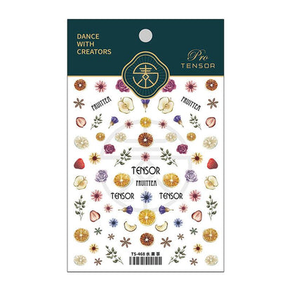 NailMAD Nail Art Stickers Adhesive  Dried Fruit 3D Adhesive Decals TS468 - Nail MAD