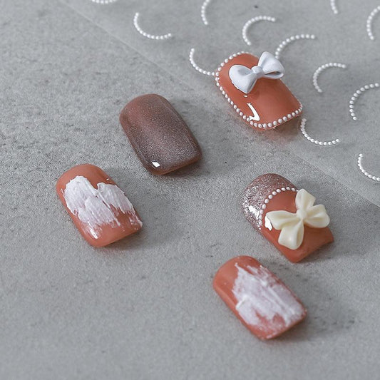 NailMAD Nail Art Stickers Adhesive  Embossed Bend over Lines Sticker Decals TS937 - Nail MAD