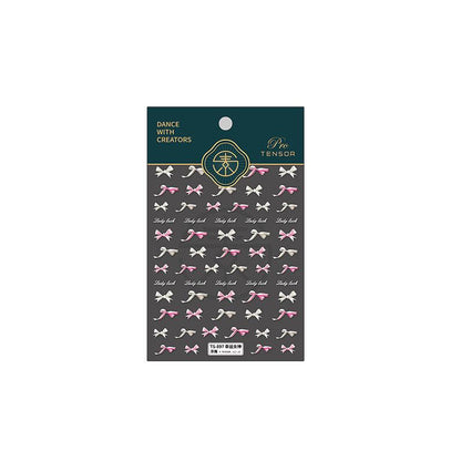NailMAD Nail Art Stickers Adhesive  Embossed Bowtie Ribbon Sticker Decals TS897 - Nail MAD