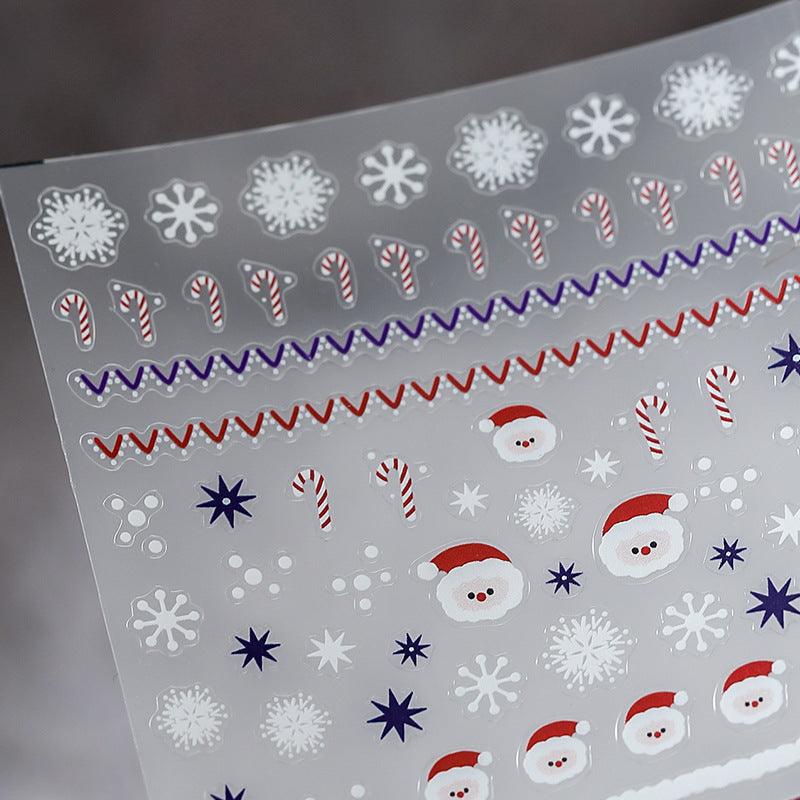 NailMAD Nail Art Stickers Adhesive  Embossed Ginger Bread Men Sticker Decals TS1029 - Nail MAD