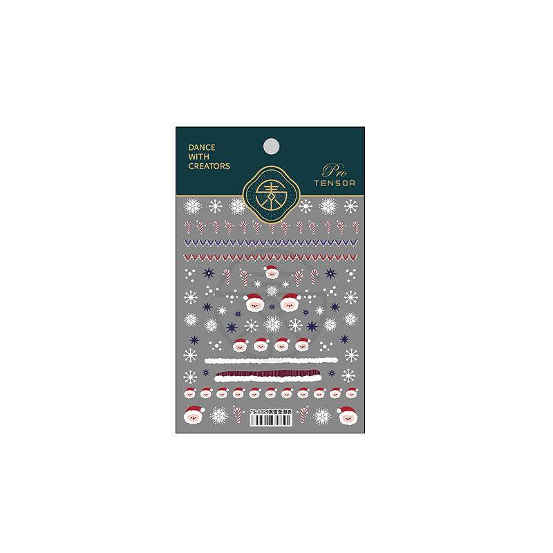 NailMAD Nail Art Stickers Adhesive  Embossed Ginger Bread Men Sticker Decals TS1029 - Nail MAD