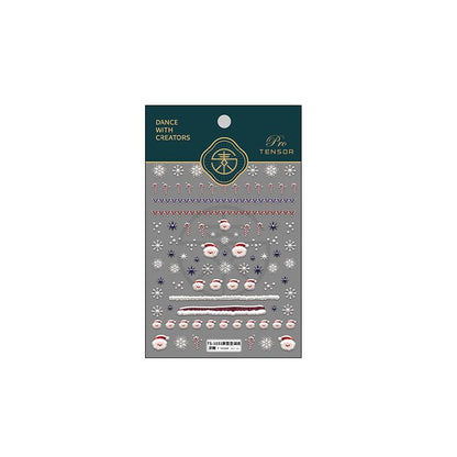 NailMAD Nail Art Stickers Adhesive  Embossed Ginger Bread Men Sticker Decals TS1029 - Nail MAD