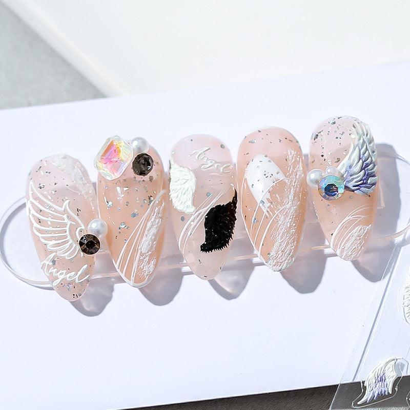 NailMAD Nail Art Stickers Adhesive  Embossed Wing Sticker Decals TS1164 - Nail MAD