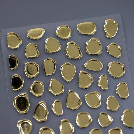 NailMAD Nail Art Stickers Adhesive  Gold Stamp Sticker Decals M147 - Nail MAD