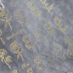 NailMAD Nail Art Stickers Adhesive  Metal Gold 3D Sticker Decals Laser Silver Fire G001 - Nail MAD