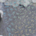NailMAD Nail Art Stickers Adhesive  Metal Gold 3D Sticker Decals Laser Silver Fire G001 - Nail MAD