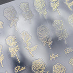 NailMAD Nail Art Stickers Adhesive  Metal Gold 3D Sticker Decals Laser Silver Fire G001 - Nail MAD