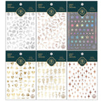 NailMAD Nail Art Stickers Adhesive  Metal Gold 3D Sticker Decals Laser Silver Fire G001 - Nail MAD
