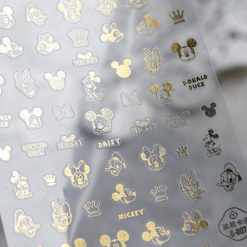 NailMAD Nail Art Stickers Adhesive  Metal Gold 3D Sticker Decals Laser Silver Fire G001 - Nail MAD