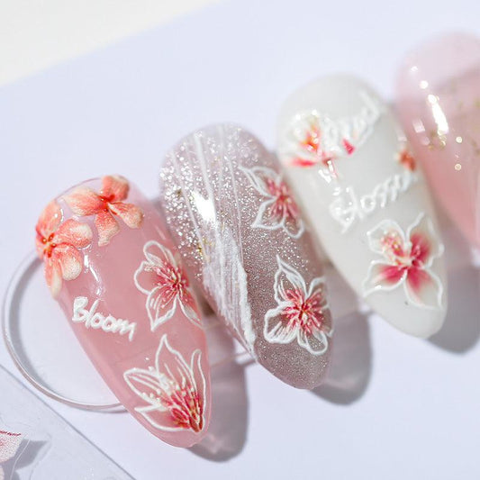 NailMAD Nail Art Stickers Adhesive  Peach Blossom Sticker Decals TS1207 - Nail MAD