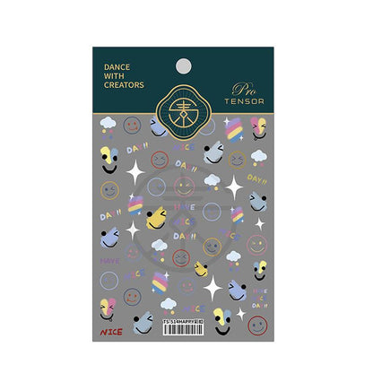 NailMAD Nail Art Stickers Adhesive  Smile Face 3D Adhesive Decals TS514 - Nail MAD