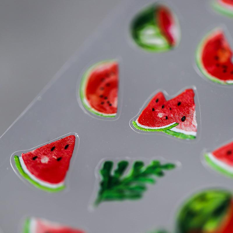 NailMAD Nail Art Stickers Adhesive  Summer Fruit Watermeleon 3D Adhesive Decals TS753 - Nail MAD
