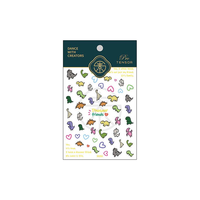 NailMAD Nail Art Stickers Adhesive s Embossed Cartoon Dinosaurs - Nail MAD