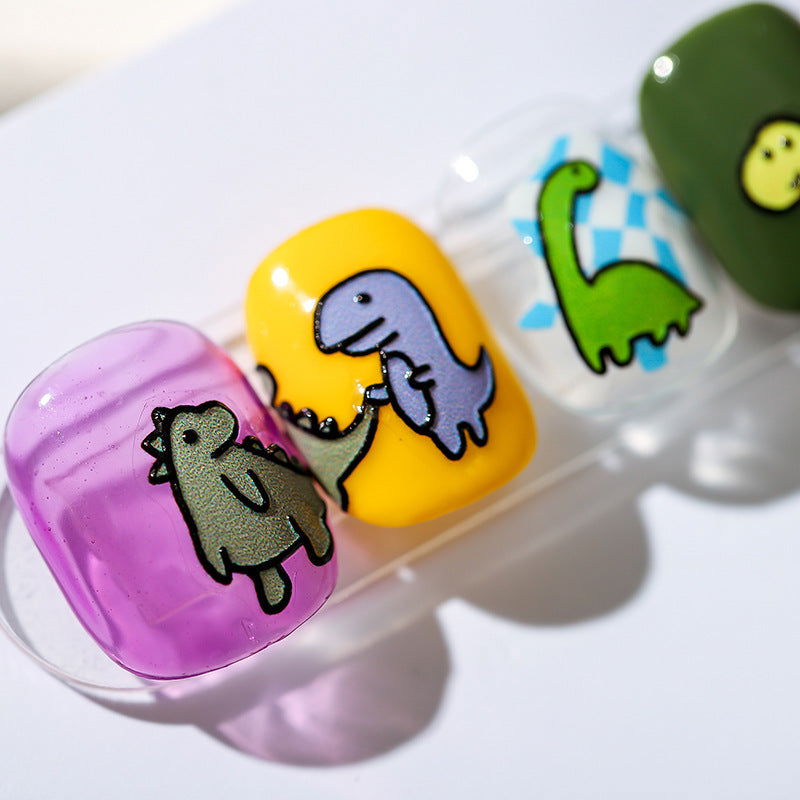 NailMAD Nail Art Stickers Adhesive s Embossed Cartoon Dinosaurs - Nail MAD