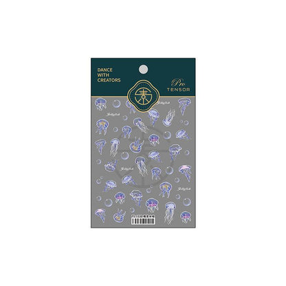 NailMAD Nail Art Stickers Adhesive s Embossed Jellyfish Sticker Decals TS1317 - Nail MAD