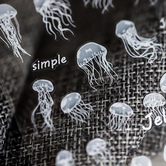 NailMAD Nail Art Stickers Adhesive s Embossed Jellyfish Sticker Decals TS685 - Nail MAD