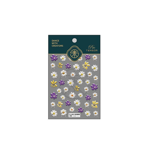 NailMAD Nail Art Stickers Adhesives Daisy Embossed Sticker Decals TS1081 - Nail MAD