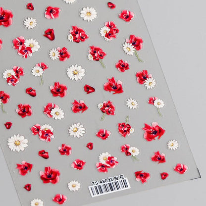 NailMAD Nail Art Stickers Adhesives Lily Flower 3D Sticker Decals TS479 - Nail MAD