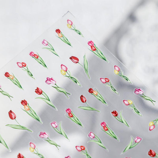 NailMAD Nail Art Stickers Adhesives Tulips Sticker Decals TS627 - Nail MAD
