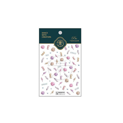 NailMAD Summer Beach 5D Embossed Nail Art Stickers Marine Sea Life Starfish Sticker Decals TS1289 - Nail MAD