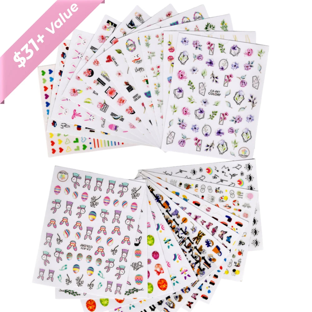 Lucky Bag - Nail Stickers Basic (20 sheets)