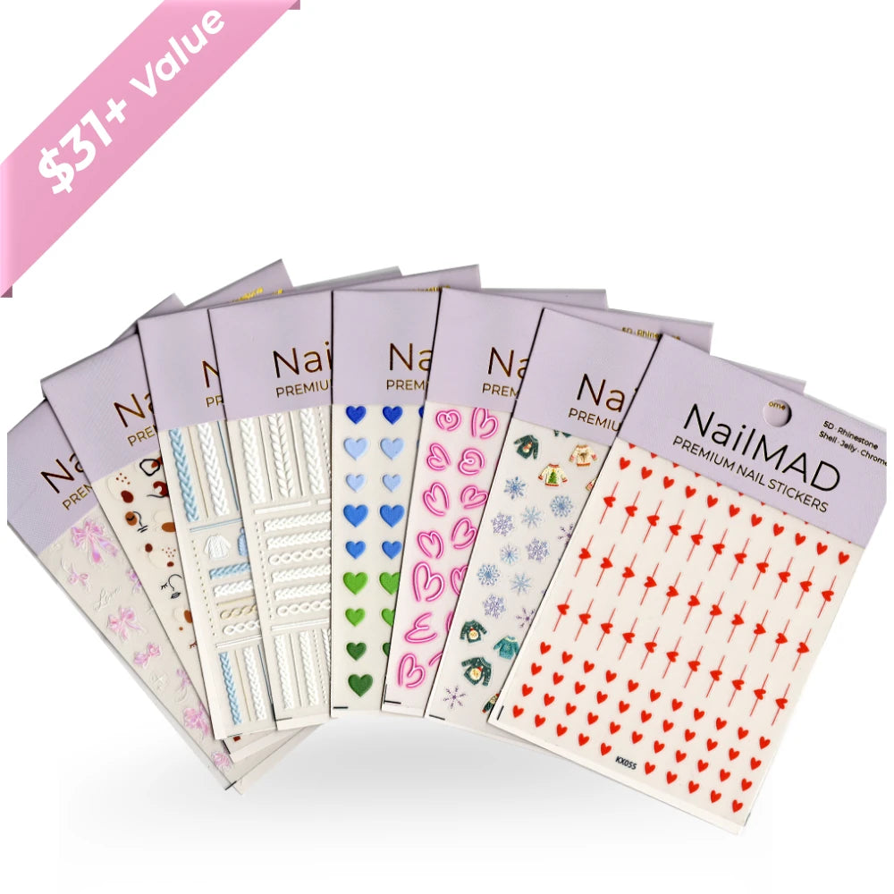 Lucky Bag - Nail Stickers Premium (8 Sheets)