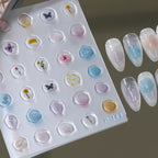 Nail Art Stickers Adhesive Dried Flower Sticker Decals 