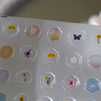 Nail Art Stickers Adhesive Dried Flower Sticker Decals 