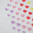 Nail Art Stickers Adhesive Slider Candy Colors Love Heart Jelly Sticker Decals M152