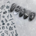 Nail Art Stickers Adhesive Slider Embossed Chemistry Symbol Sticker Decals KX294