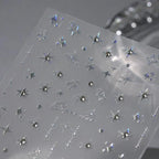 Nail Art Stickers Adhesive Slider Embossed Cross Star Sticker Decals 