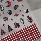 Nail Art Stickers Adhesive Slider Embossed Duchess Portrait Sticker Decals