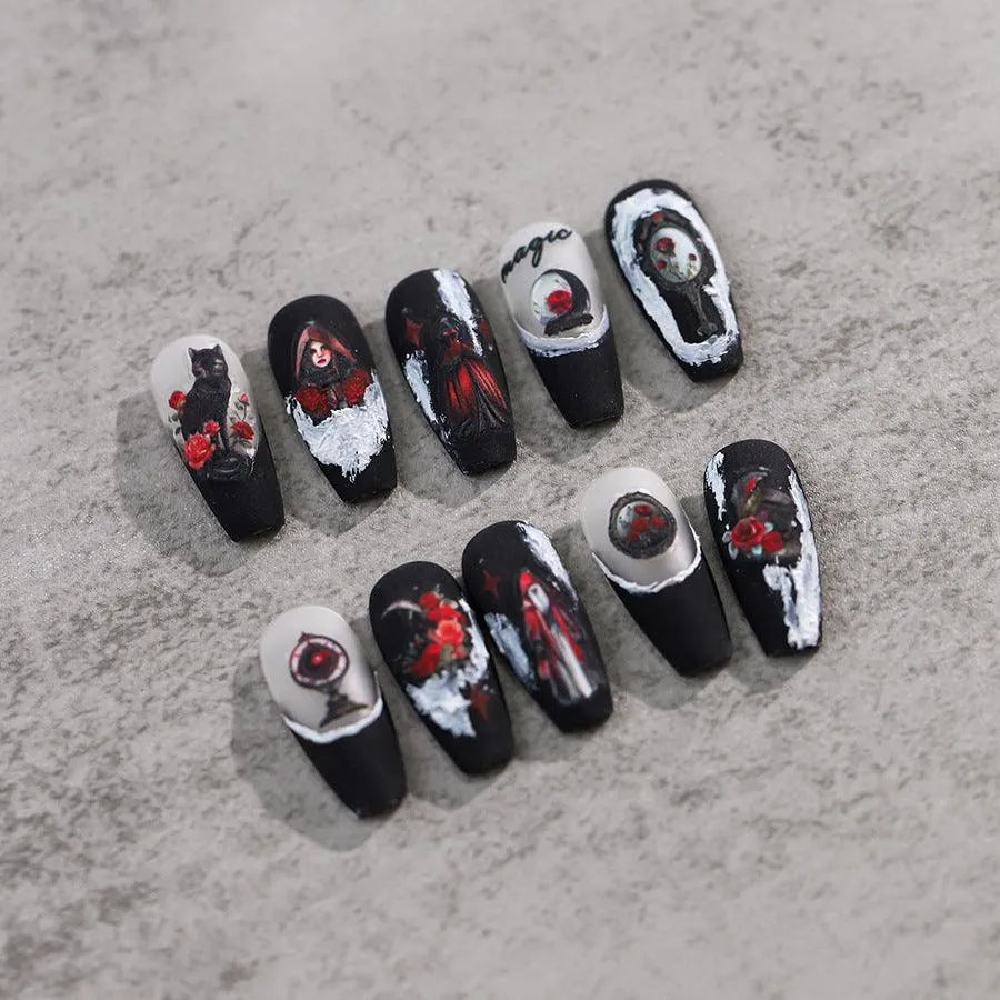 Nail Art Stickers Adhesive Slider Embossed Duchess Portrait Sticker Decals