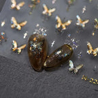 Nail Art Stickers Adhesive Slider Embossed Laser Butterfly Sticker Decals M224